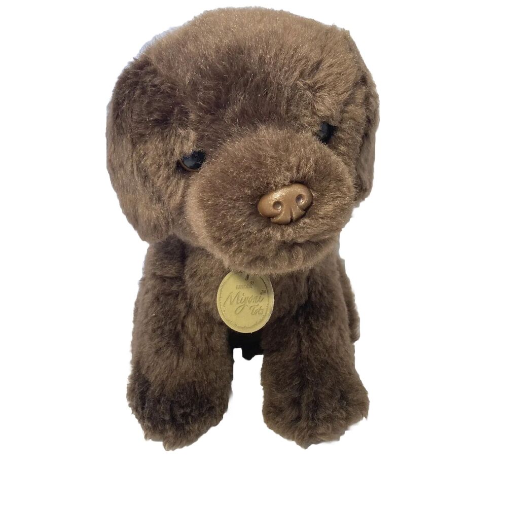 Chocolate Lab Miyoni  Tots By Aurora Puppy 8 Inch Realistic Plush Stuffed Animal